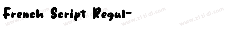 French Script Regul字体转换